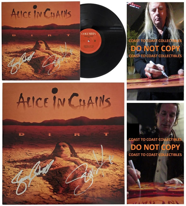 Jerry Cantrell & Sean Kinney Signed Alice In Chain Dirt Album Proof Autographed Vinyl Record Alice In Chains