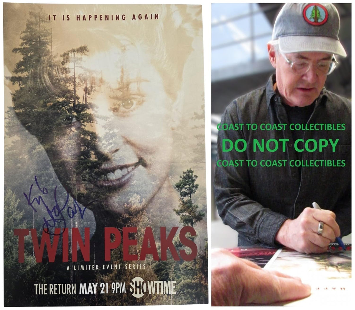 Kyle MacLachlan Signed Twin Peaks 12x18 Photo Poster COA Proof Autographed Actor Movie STAR..