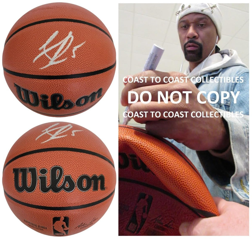 Jalen Rose Signed Basketball COA Proof Autographed Michigan Wolverines Nuggets Pacers