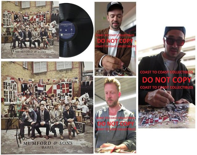 Mumford & Sons Signed Babel Album Exact Proof COA Autographed Vinyl Record