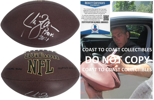 Jim Zorn Signed Football Exact Proof COA Autographed Seattle Seahawks