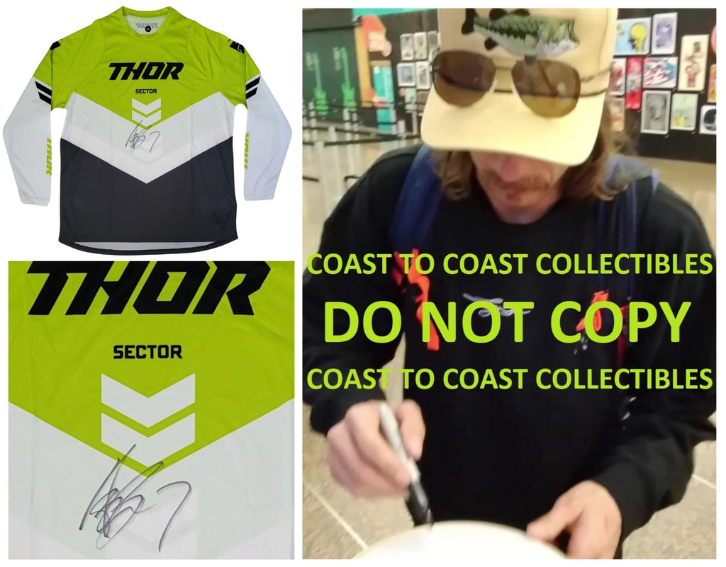 Aaron Plessinger Signed Thor Jersey COA Proof Autographed Supercross Motocross..