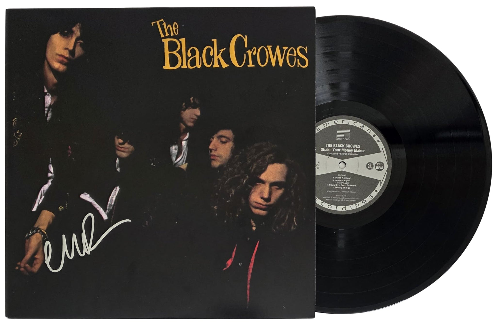 Chris Robinson Signed Black Crowes Shake your Money Maker Album Beckett COA Proof Autographed