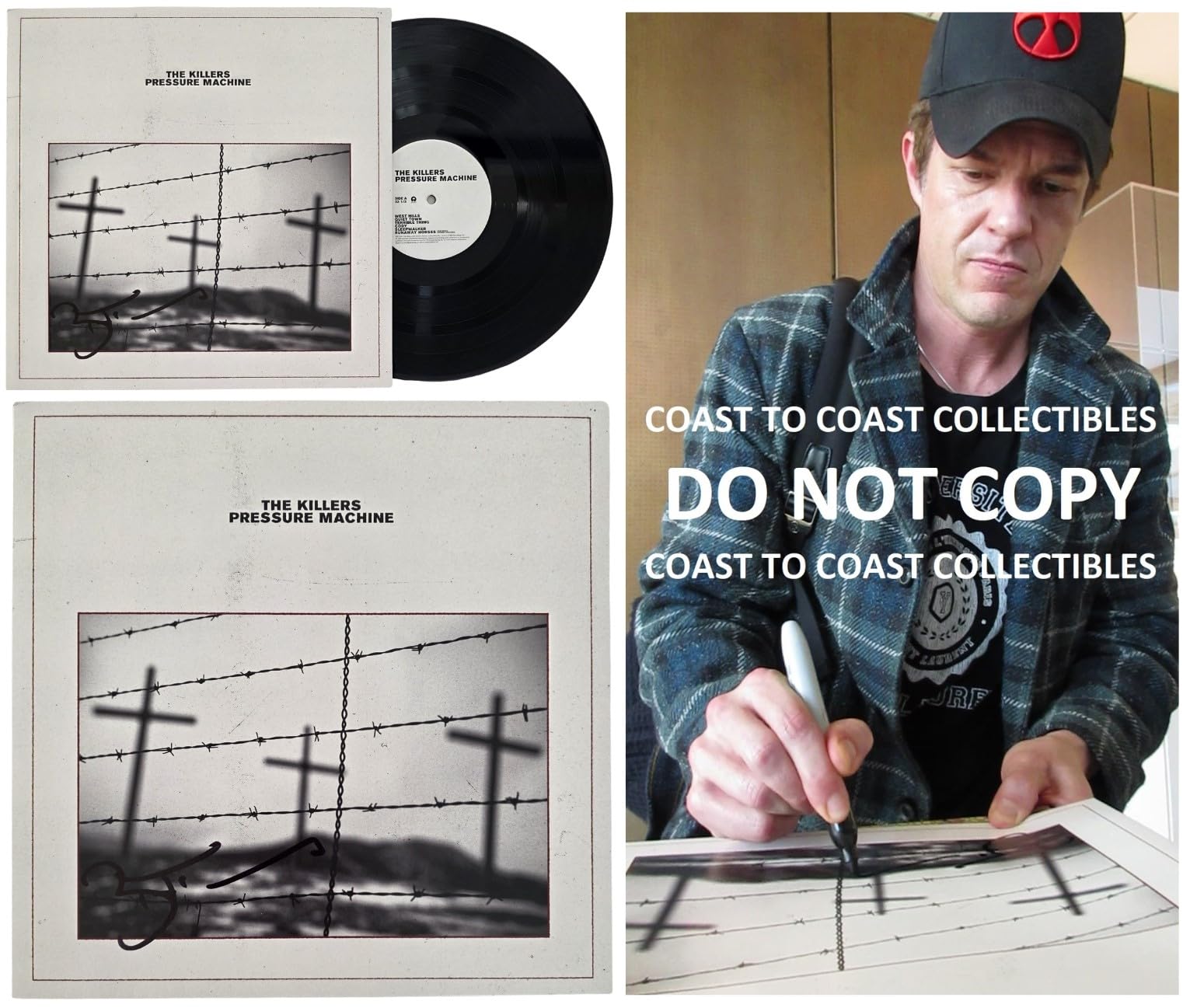 Brandon Flowers Signed The Killers Pressure Machine Album COA Proof Autographed Vinyl Record