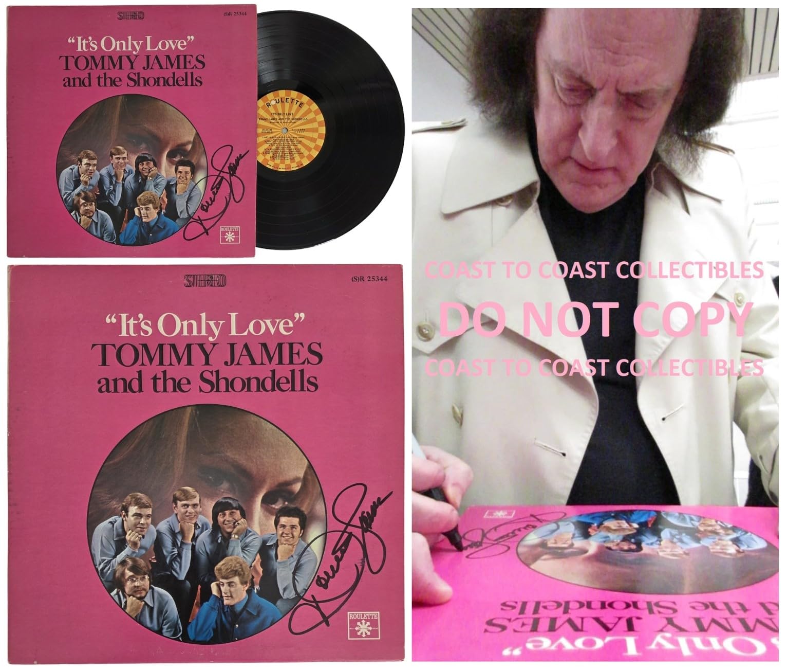 Tommy James Signed It's Only Love Album COA Exact Proof Autographed Vinyl Record