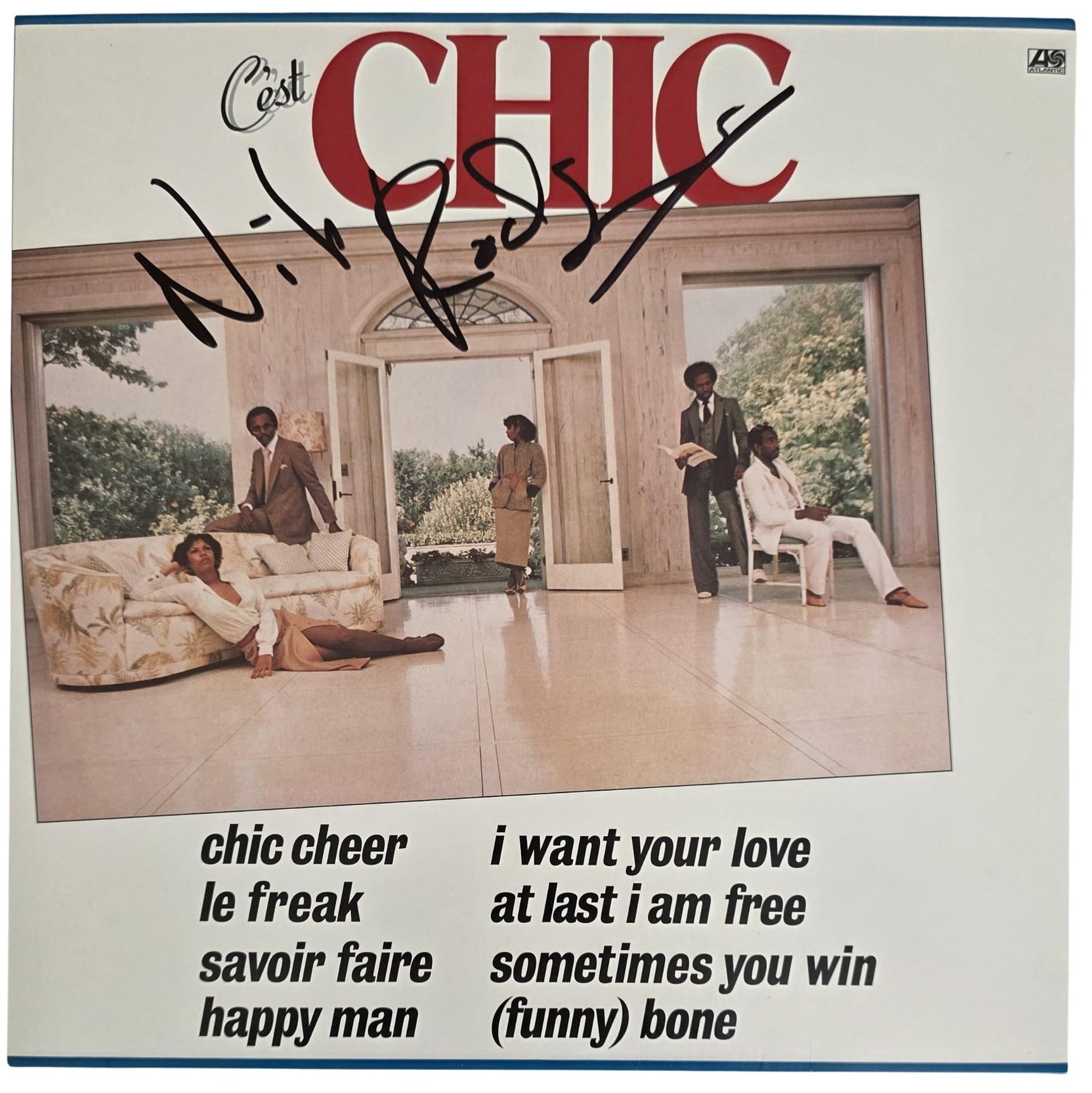 Nile Rodgers Signed C'est Chic Album COA Exact Proof Autographed Vinyl Record Le Freak