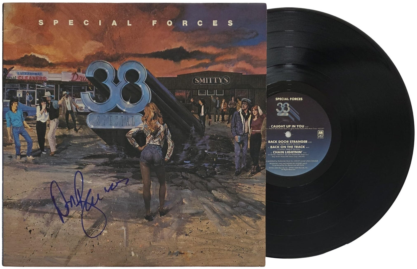 Don Barnes Signed 38 Special Special Forces Album COA Proof Autographed Vinyl Record