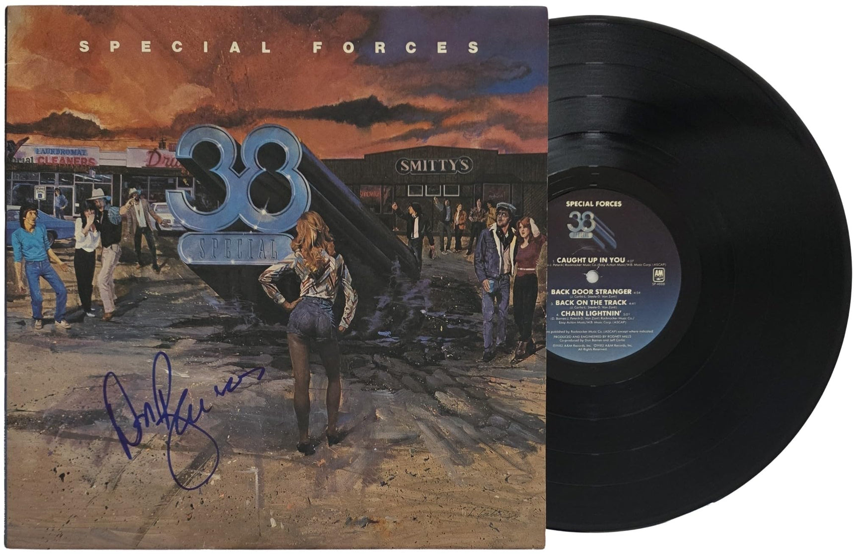 Don Barnes Signed 38 Special Special Forces Album COA Proof Autographed Vinyl Record