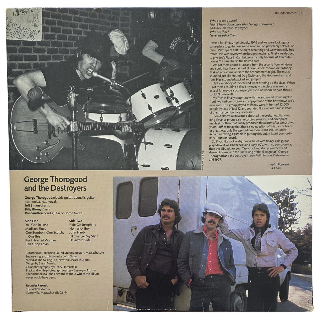 George Thorogood Signed Destroyers Album COA Proof Autographed Vinyl Record