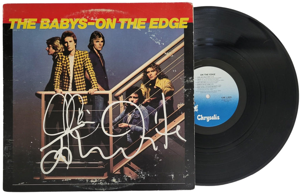 John Waite Jonathan Cain Signed The Babys On The Edge Album COA Proof Autographed Vinyl Record