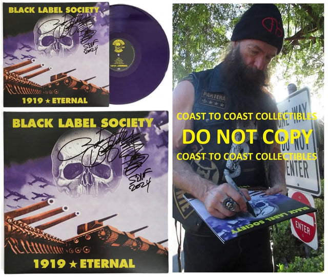 Zakk Wylde Signed 1919 Eternal Album COA Exact Proof Autographed Vinyl Record