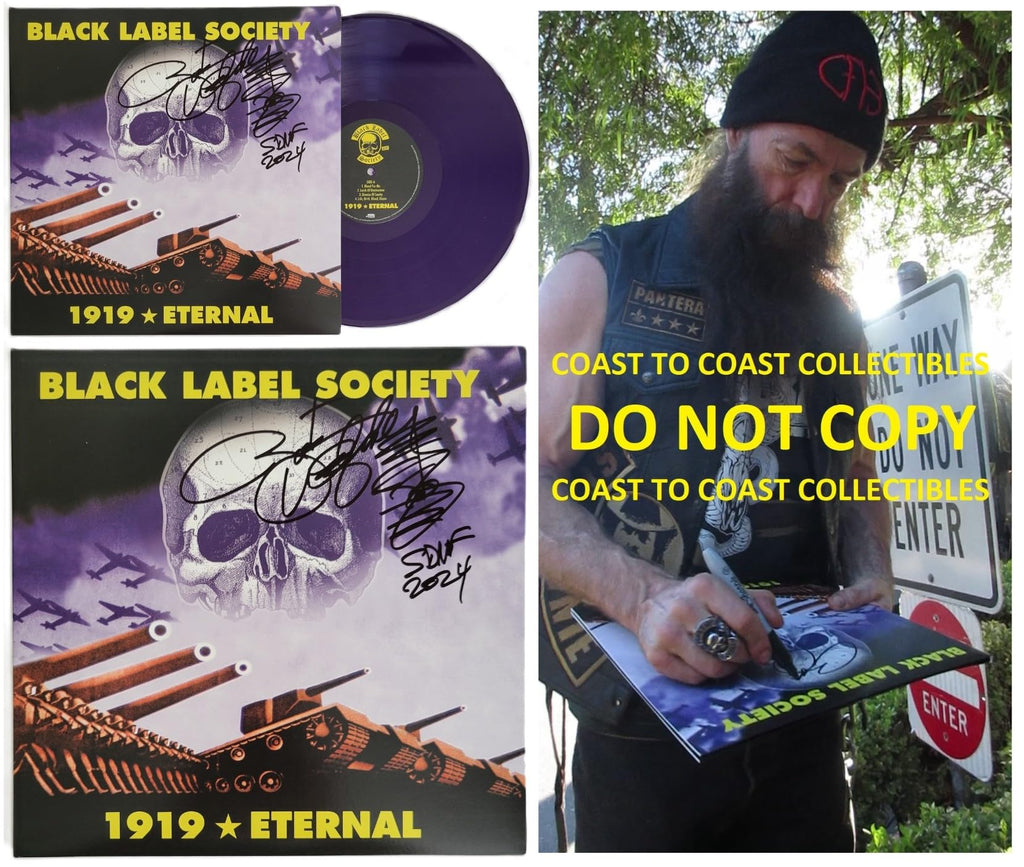 Zakk Wylde Signed 1919 Eternal Album COA Exact Proof Autographed Vinyl Record