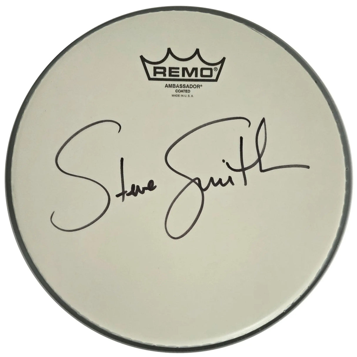 Steve Smith Signed Drumhead COA Proof Autographed Journey Drummer 10'' Remo