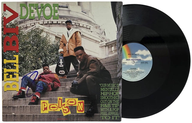 Bell Biv DeVoe Signed Poison Album COA Autographed Vinyl Record Exact Proof
