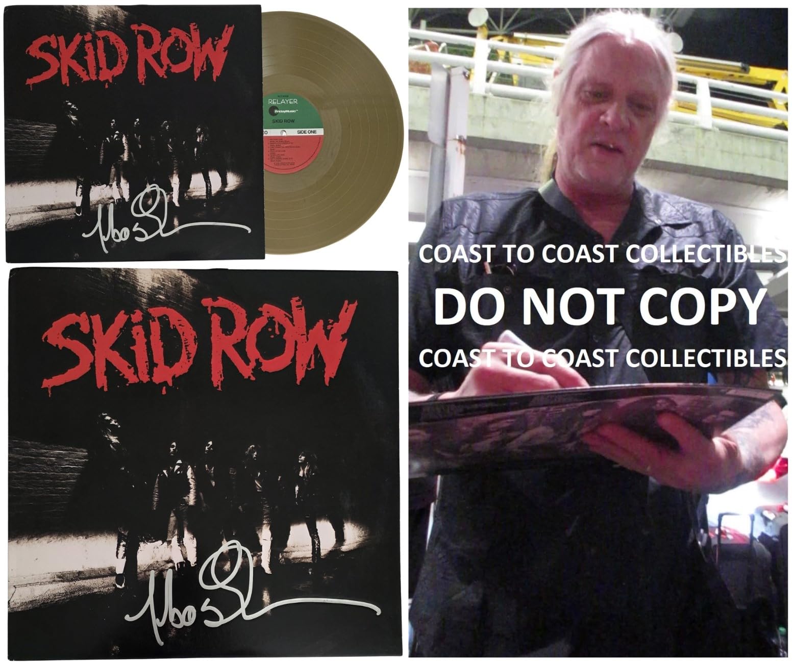 Sebastian Bach Signed Skid Row Album COA Exact Proof Autographed Vinyl Record