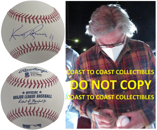 Kurt Russell Signed Baseball Proof COA Beckett Tombstone Actor Autographed Star