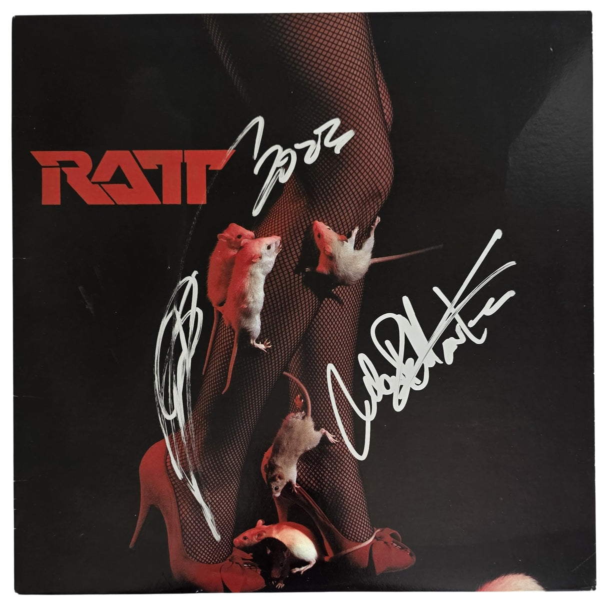 Stephen Pearcy Warren DeMartini Signed Ratt Album Proof COA Autographed Vinyl Record