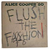Alice Cooper Signed Flush the Fashion Album COA Proof Autographed Vinyl Record