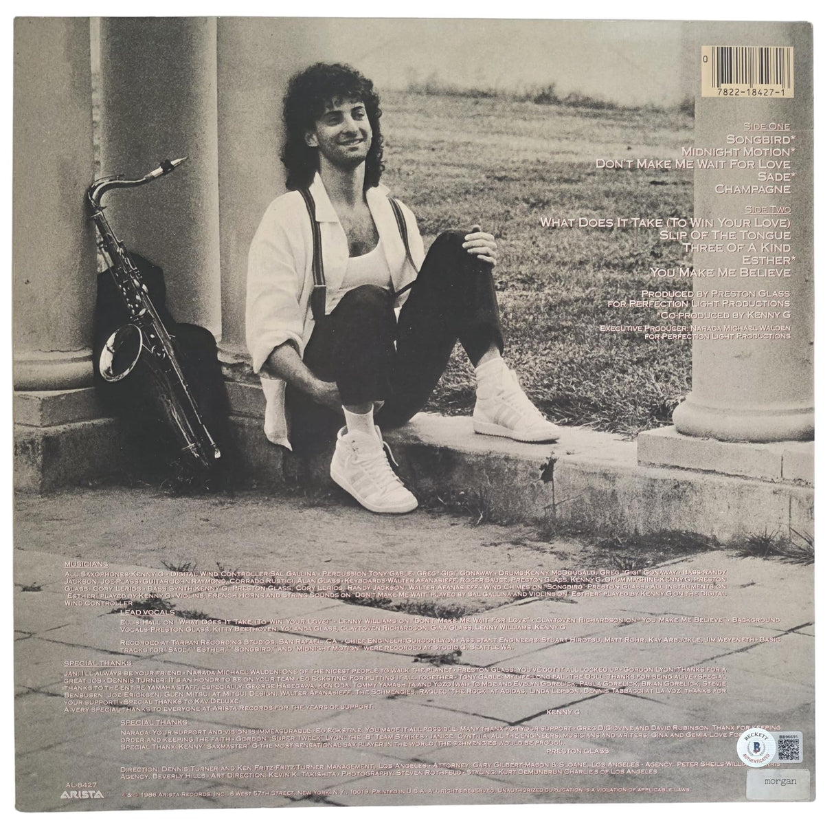 Kenny G Signed Duotones Album Proof Beckett COA Saxophonist Autographed Vinyl Record