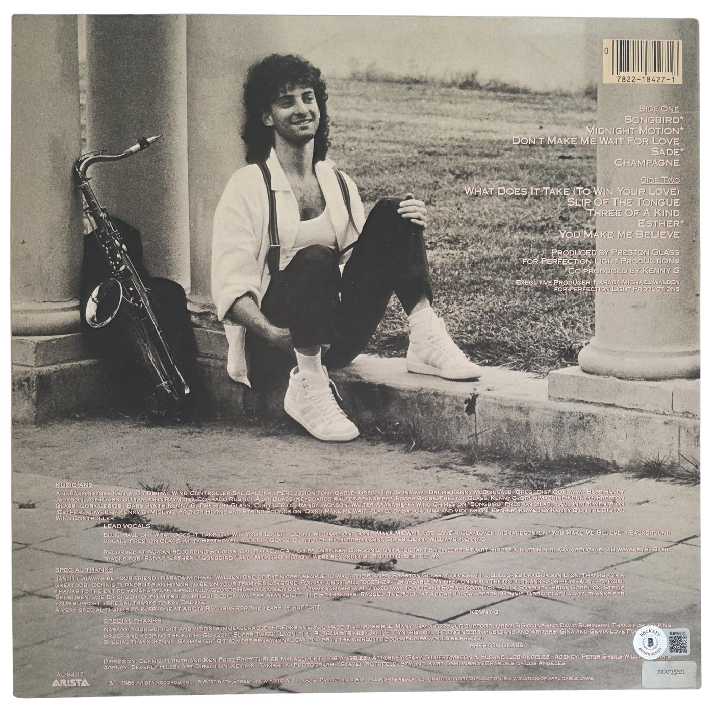 Kenny G Signed Duotones Album Proof Beckett COA Saxophonist Autographed Vinyl Record