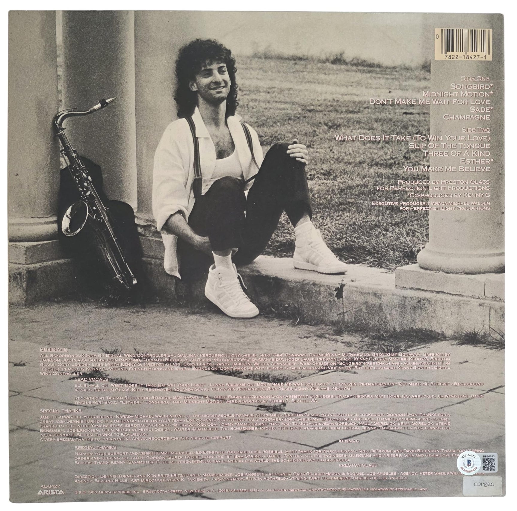 Kenny G Signed Duotones Album Proof Beckett COA Saxophonist Autographed Vinyl Record
