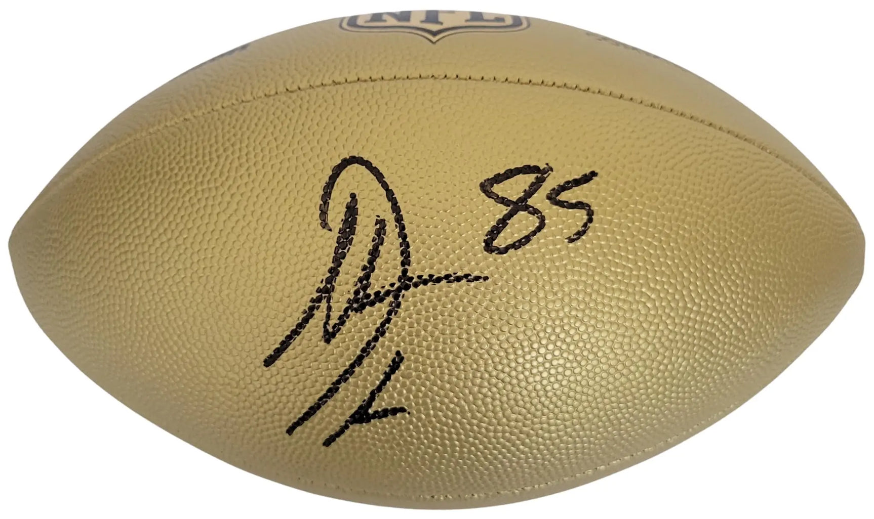 Antonio Gates Signed Gold Football Proof COA Autographed San Diego Chargers HOF