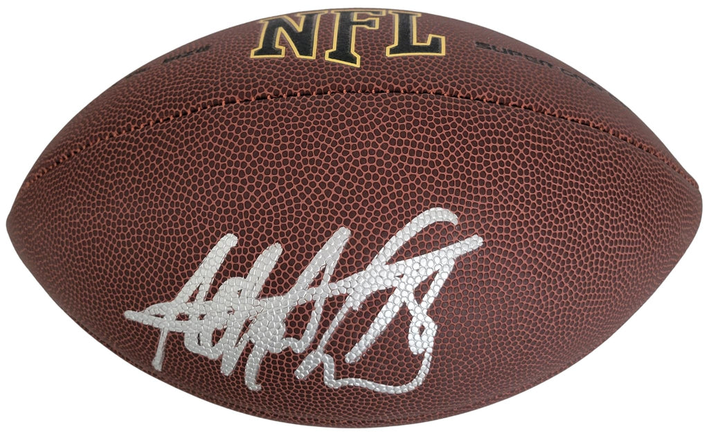 Adrian Peterson Signed Football Proof COA Autographed Minnesota Vikings Oklahoma Sooners