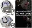 Mike Vanderjagt Signed Indianapolis Colts Mini Football Helmet COA Exact Proof Autographed