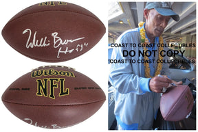 Willie Brown Signed Football Proof Beckett Oakland Raiders Grambling Autographed