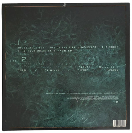 Disturbed Band Signed Indestructible Album COA Proof Autographed Vinyl Record David Draiman,Dan Donegan,Mike Wengren,John Moyer