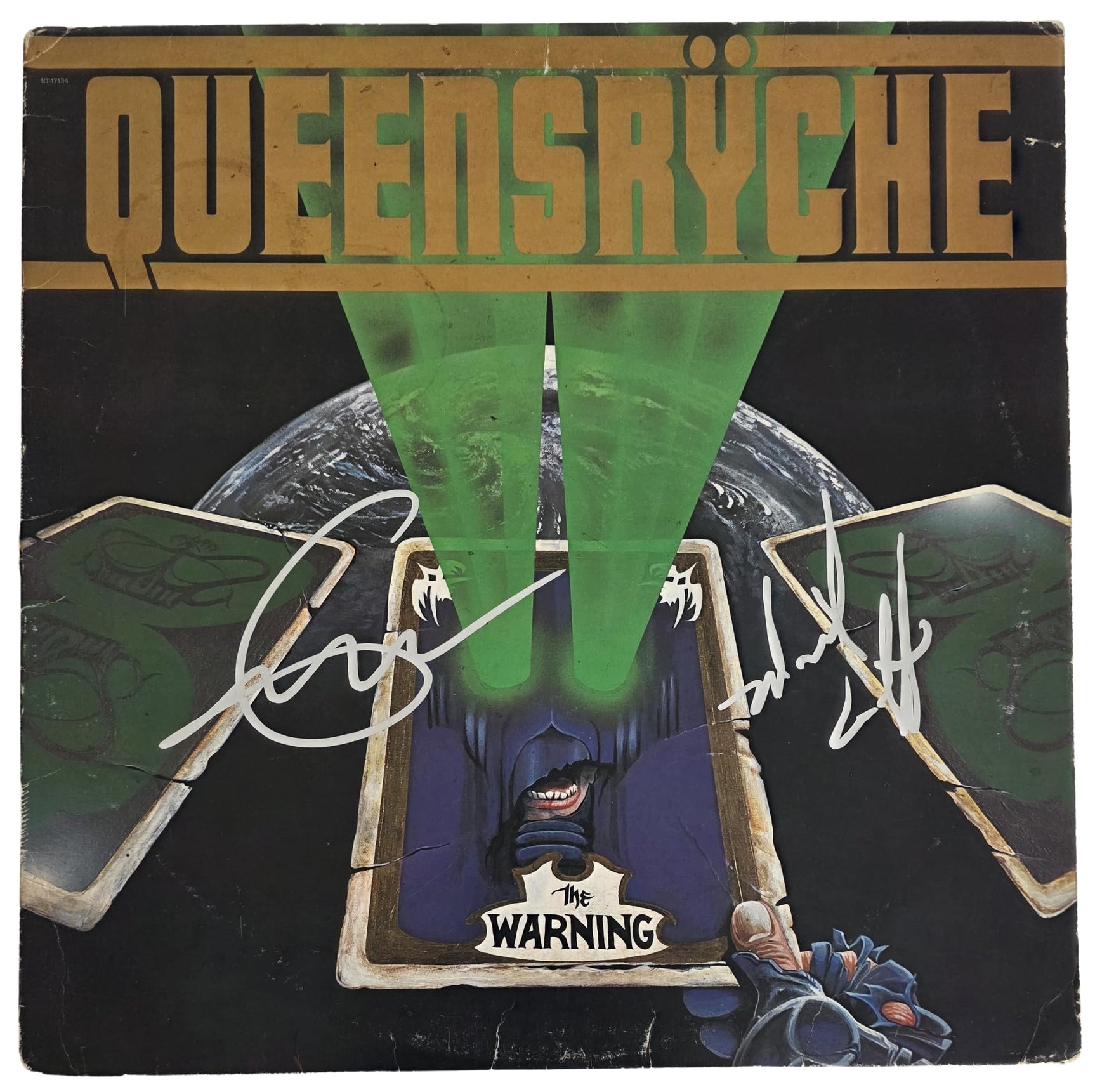 Geoff Tate Signed Queensryche The Warning Album COA Proof Autographed Vinyl Record Michael Wilton