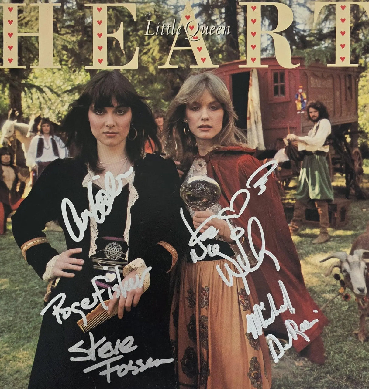 Heart Band Signed Little Queen Album Proof COA Nancy Wilson Ann Wilson Autographed Vinyl Record