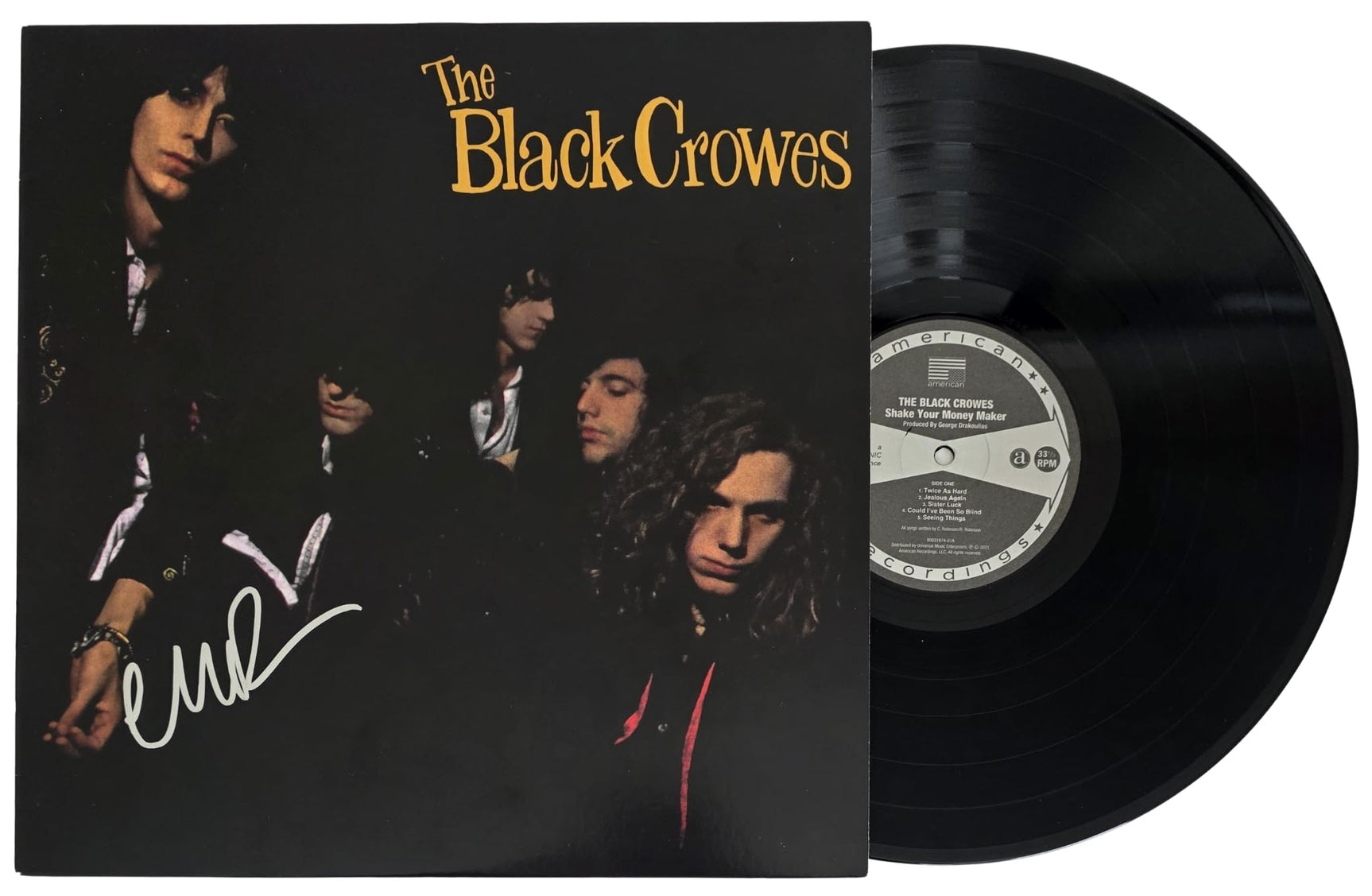 Chris Robinson Signed Black Crowes Shake your Money Maker Album Beckett COA Proof Autographed