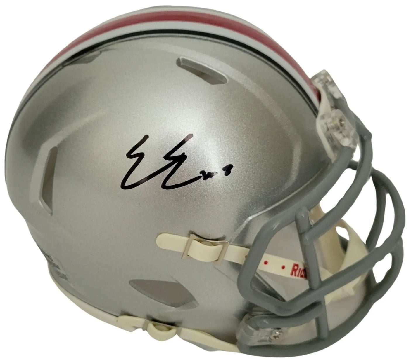 Emeka Egbuka Signed Ohio State Buckeyes Mini Football Helmet Proof COA Autographed