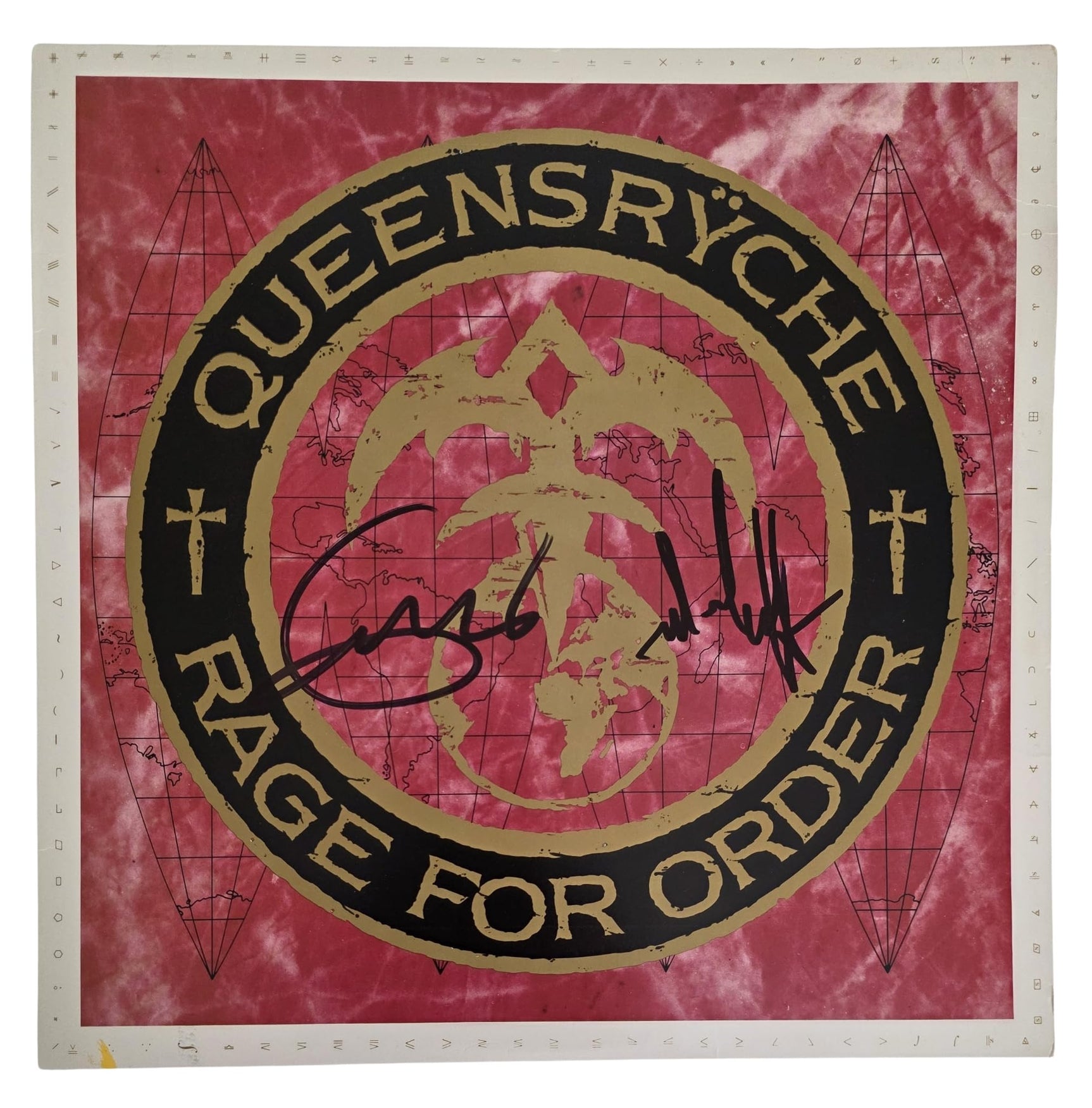 Geoff Tate Signed Queensryche Rage for Order Album COA Proof Autographed Vinyl Record Michael Wilton