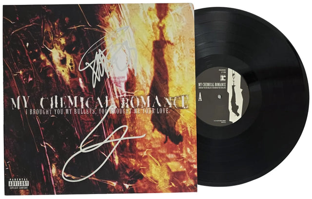 Gerard Way Signed My Chemical Romance I Brought You My Bullets, You Brought Me Your Love Album Exact Proof COA Autographed Vinyl Record