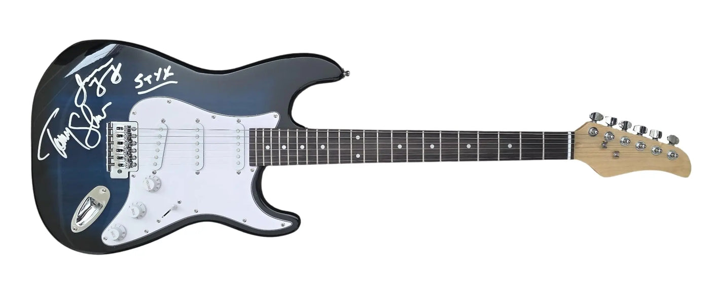 Styx Band Signed Full Size Electric Guitar COA Proof Autographed Tommy Shaw, James Young