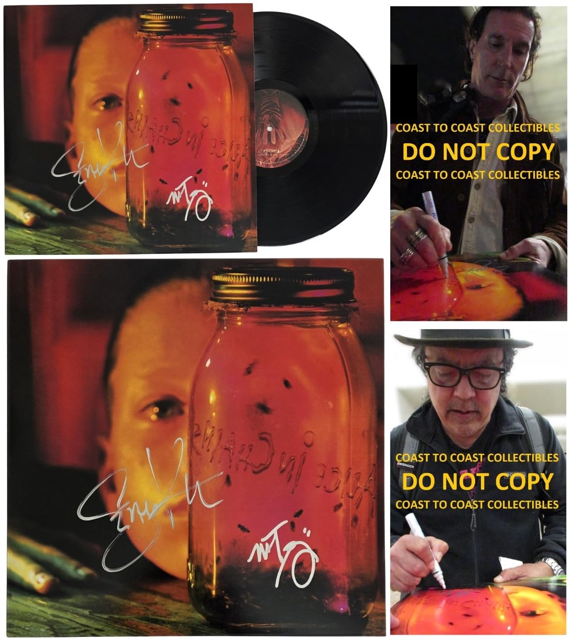 Sean Kinney Mike Inez Signed Alice In Chain Jar of Flies Album Proof Autographed Vinyl Record Alice In Chains