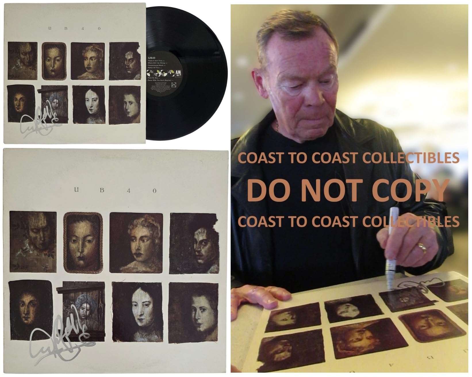 Ali Campbell Signed UB40 Album COA Exact Proof Autographed Vinyl Record