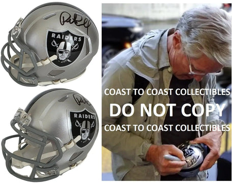 Pete Carroll Signed Mini Football Helmet Proof COA Autographed Las Vegas Raiders