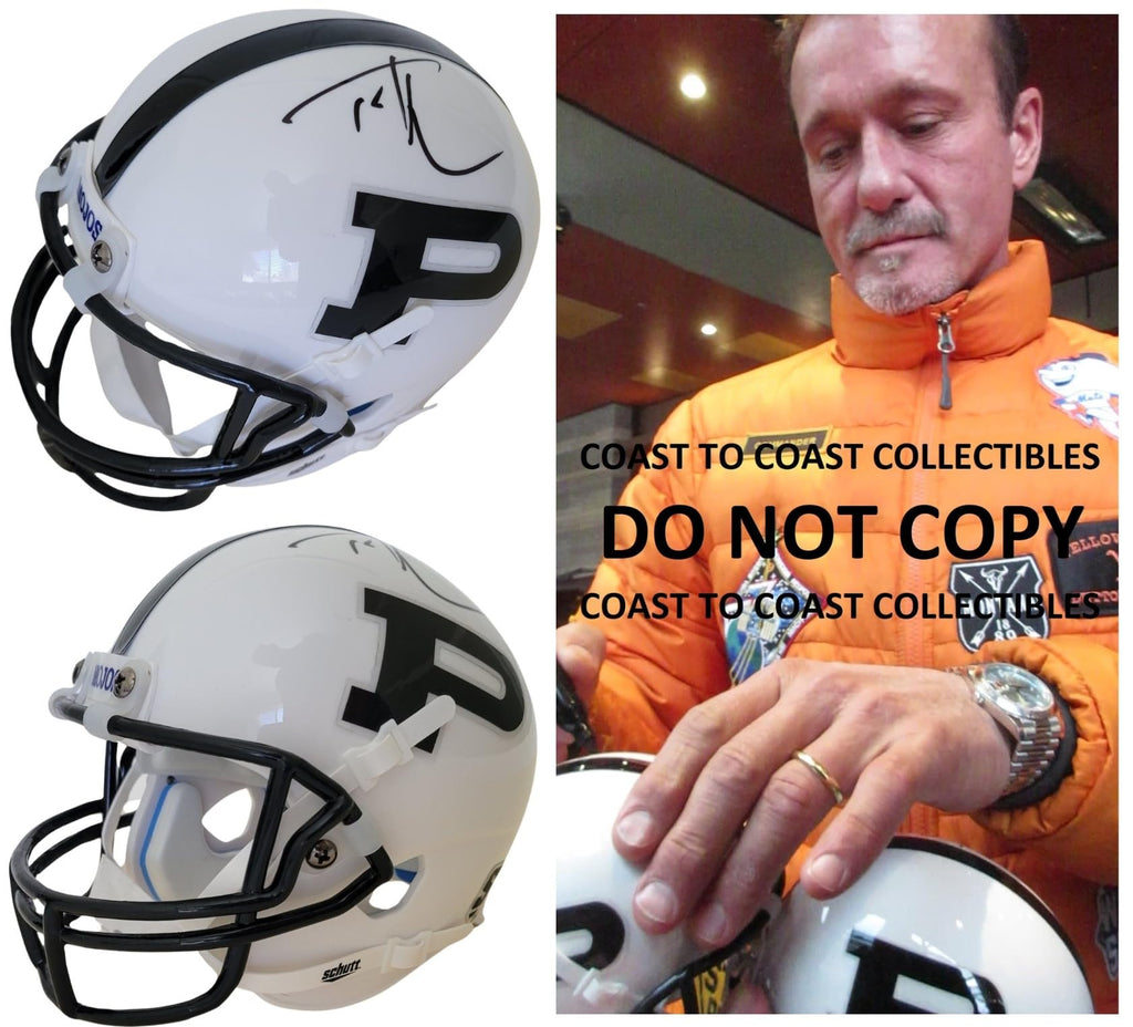 Tim McGraw Signed Permian Mini Helmet Proof COA Friday Night Lights Football