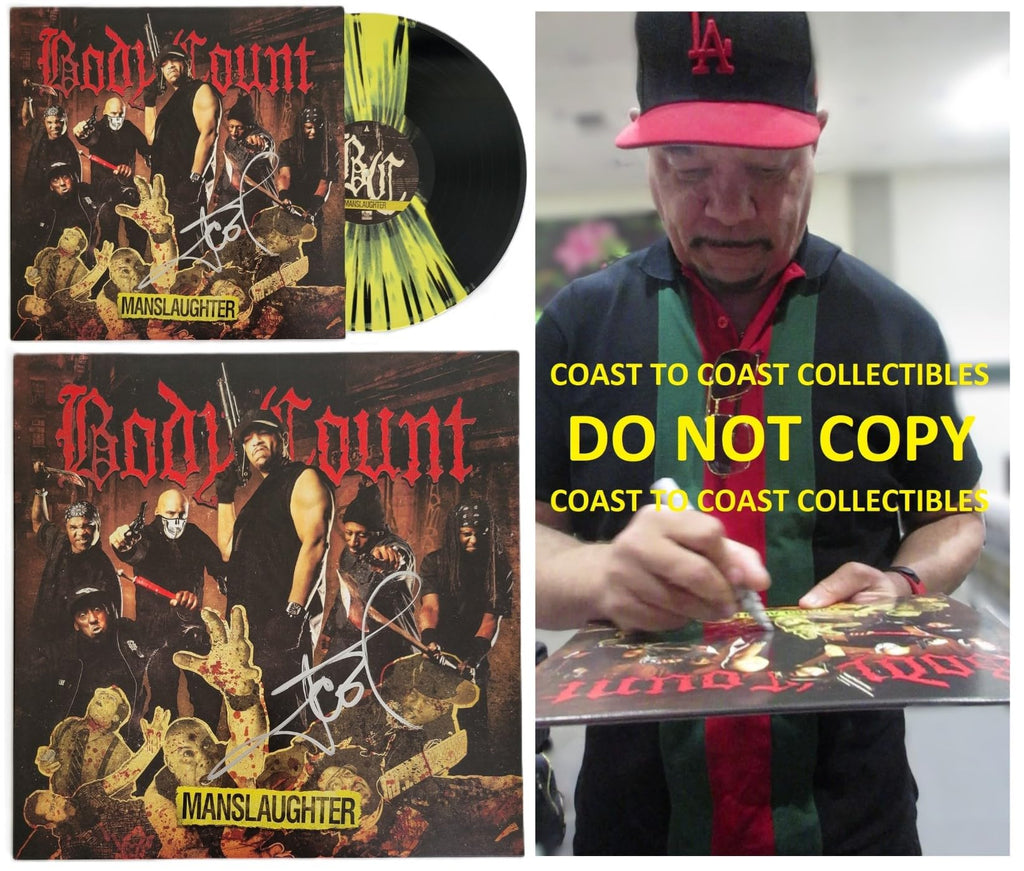 Ice T Signed Body Count Manslaughter Album COA Proof Autographed Vinyl Record STAR