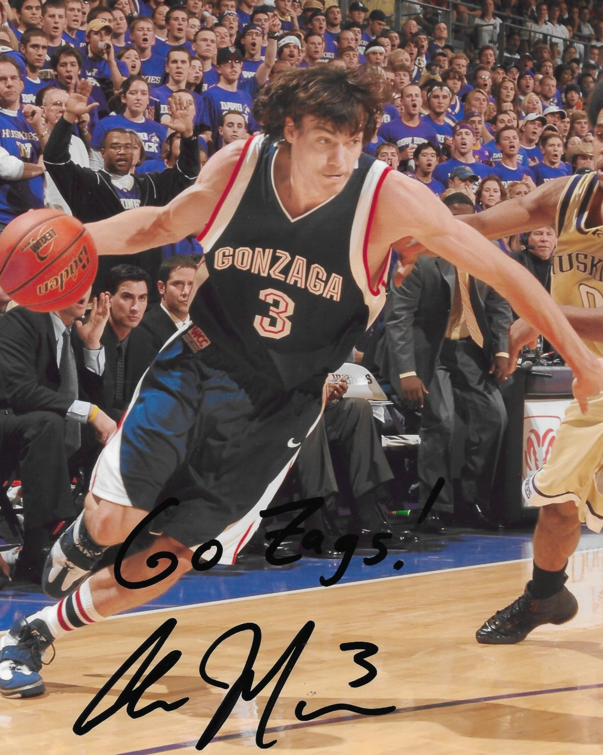 Adam Morrison Signed 8x10 Photo COA Proof Autographed Gonzaga Bulldogs basketball