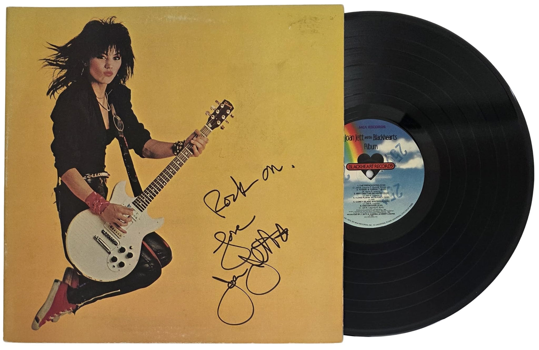 Joan Jett Signed Jett & The Blackhearts Album COA Exact Proof Autographed Vinyl Record