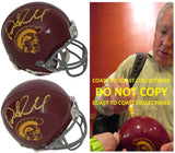 Pete Carroll Signed USC Trojans Football Mini Helmet COA Exact Proof Autographed