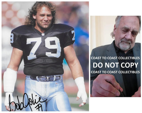Bob Golic Signed 8x10 Photo COA Proof Los Angeles Raiders Football Autographed
