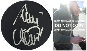Antti Niemi Signed Hockey Puck COA Proof Autographed Canadiens Blackhawks Sharks