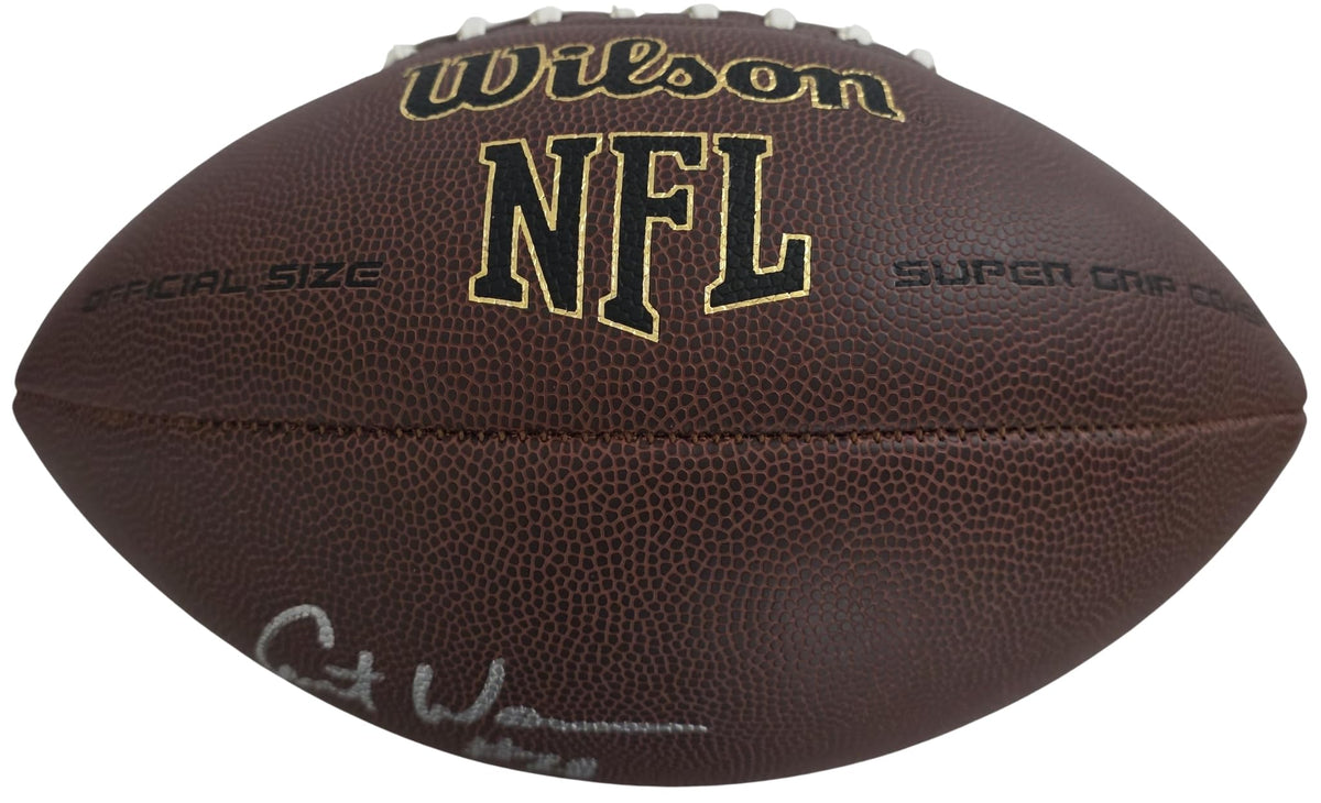 Curt Warner Signed Football Proof COA Autographed Seahawks Penn State