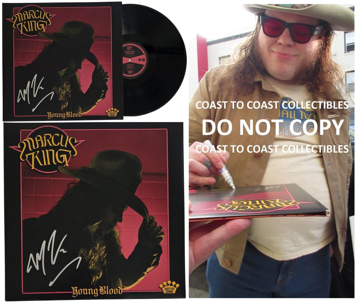 Marcus King Signed Young Blood Album COA Exact Proof Autographed Vinyl Record