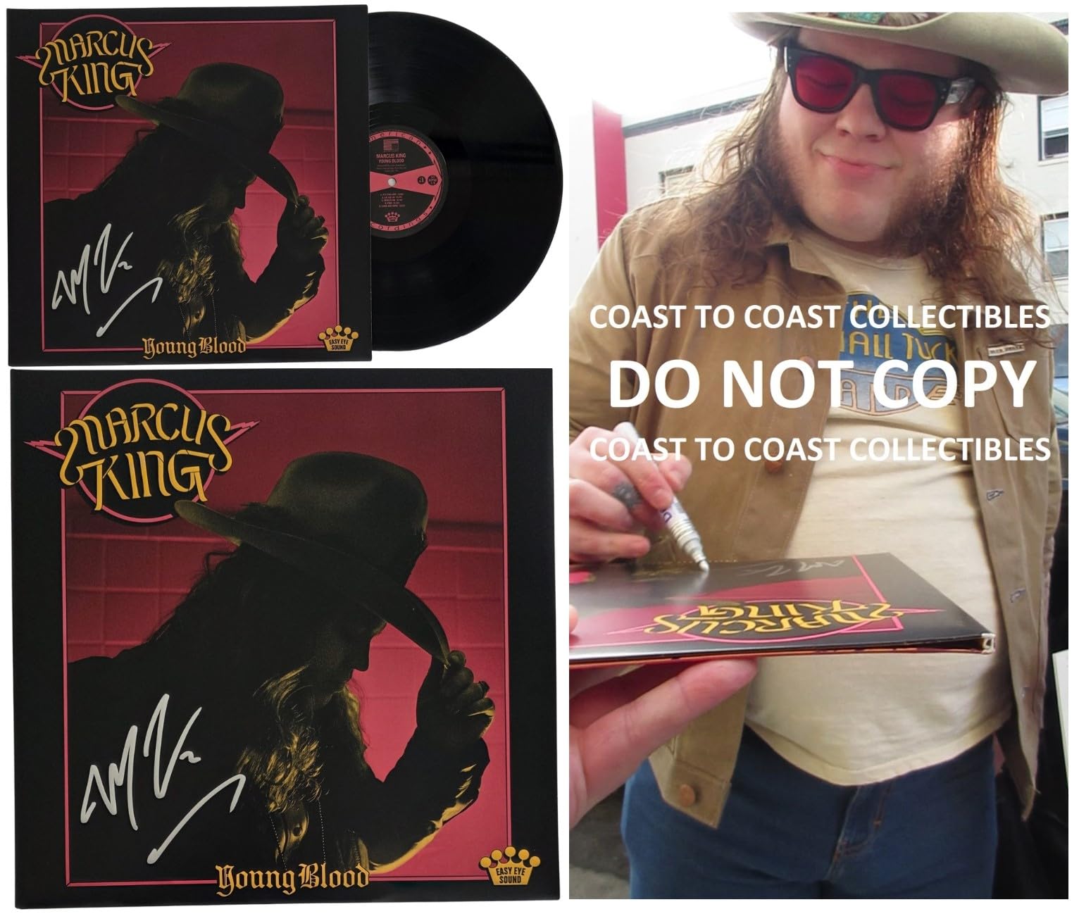 Marcus King Signed Young Blood Album COA Exact Proof Autographed Vinyl Record